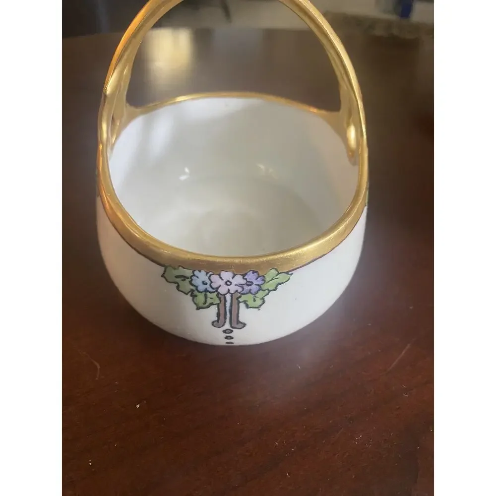 VINTAGE Czechoslovakia M Cooper Signed Basket